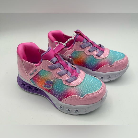 S Sport By Skechers Olive Sneakers Light Up Stretch Laces Girls 10 New - Picture 1 of 10